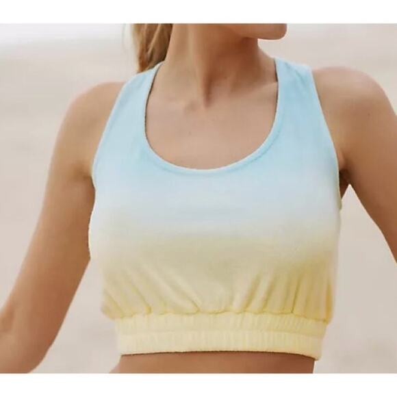 NEW ANTHROPOLOGIE SUNDAY IN BROOKLYN Ombré Scoopneck Towel Cropped Tank